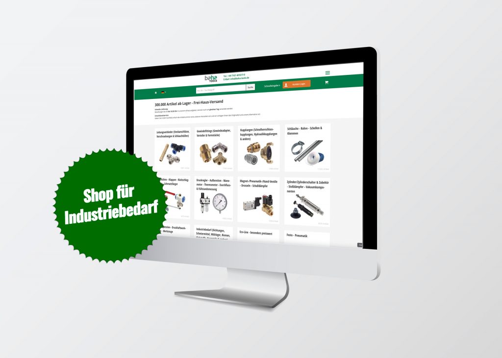 Webshop für Industriezubehör