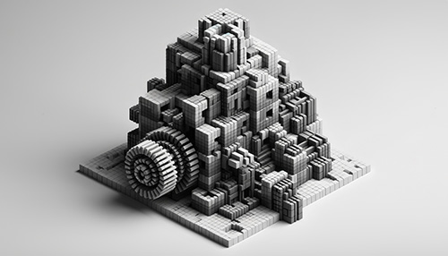 Komplett montierte Maschine