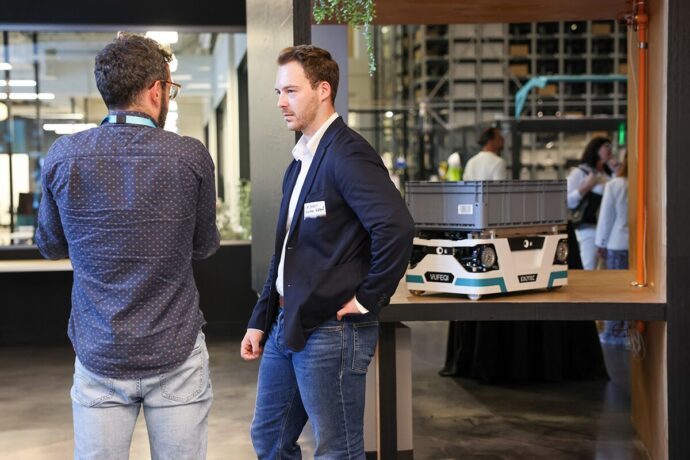 Skypod-Roboter im Betrieb