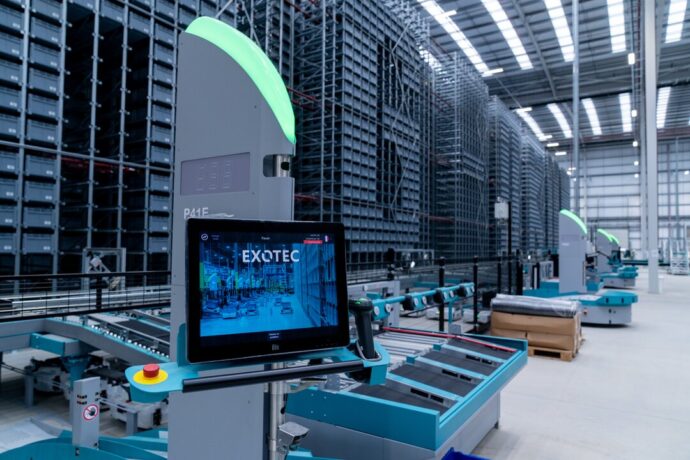 Skypod-System im Kundenlager