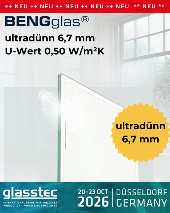 BENGglas Vakuumglas auf der Glasstec