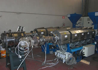 Corrugated pipe extrusion line Unicor/Bandera 500 mm