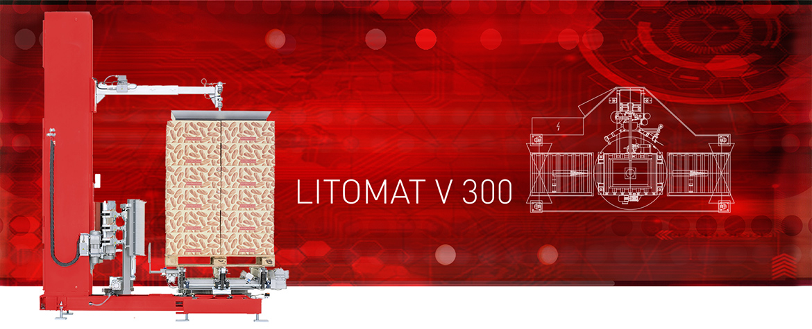 LITOMAT V 300 – vollautomatische Stretchfolien-Verpackungsanlage