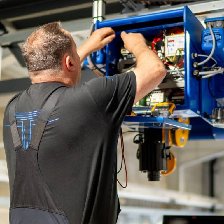 Krananlage im Serviceeinsatz