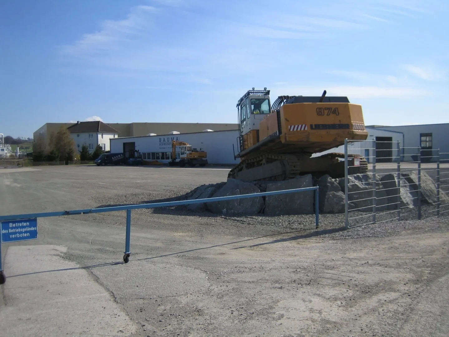Baumaschinen im Betrieb