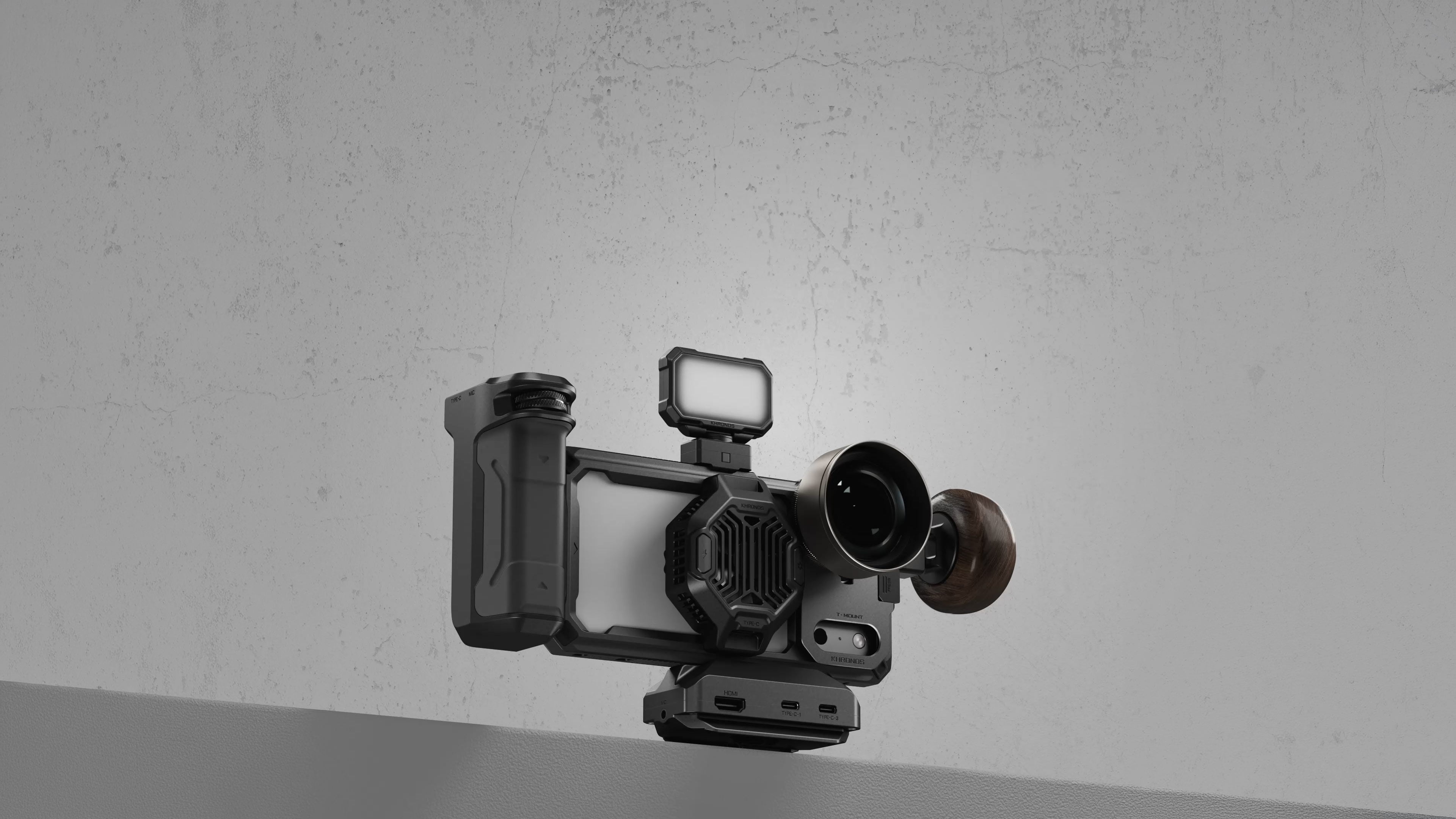 Khronos Ultimate Kit für iPhone mit Kühlmodul, Side Handle, Objektiv und