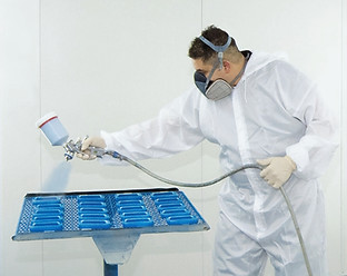 Painted enclosure parts in customer colours