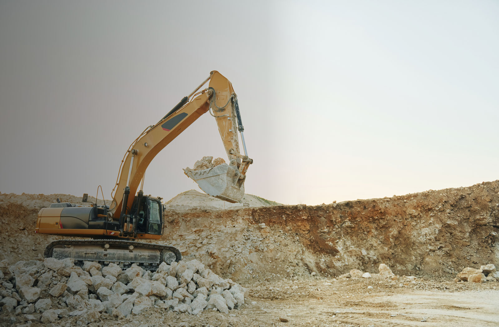 Ladefahrzeug auf der Baustelle