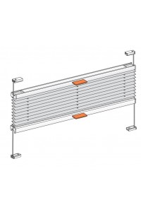 11-8222 tensioned sliding pleated blind with aluminium handles (MHZ)