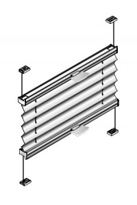 BB24 adjustable tensioned pleated blind (Luxaflex)