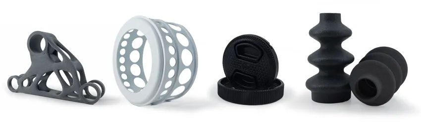 Materialien PA 12, PA 12 W, PA 11 und TPU