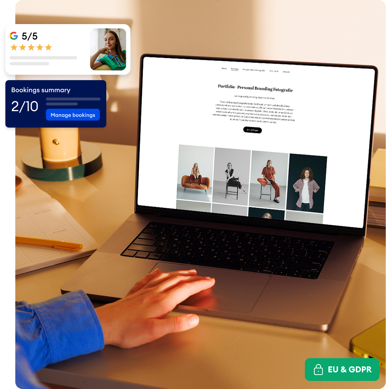Solopreneur mit Jimdo auf dem Smartphone