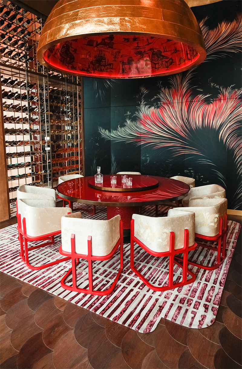 Interieur Restaurant im 90. Stock