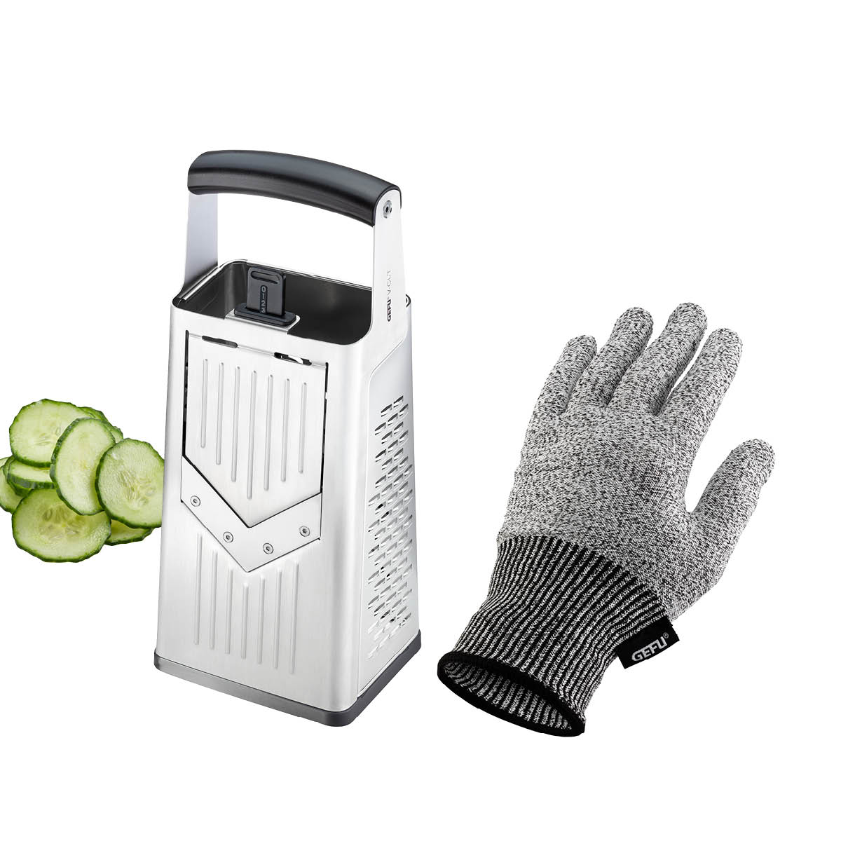 Vierkantreibe V-CUT mit Schnittschutz-Handschuh SECURO