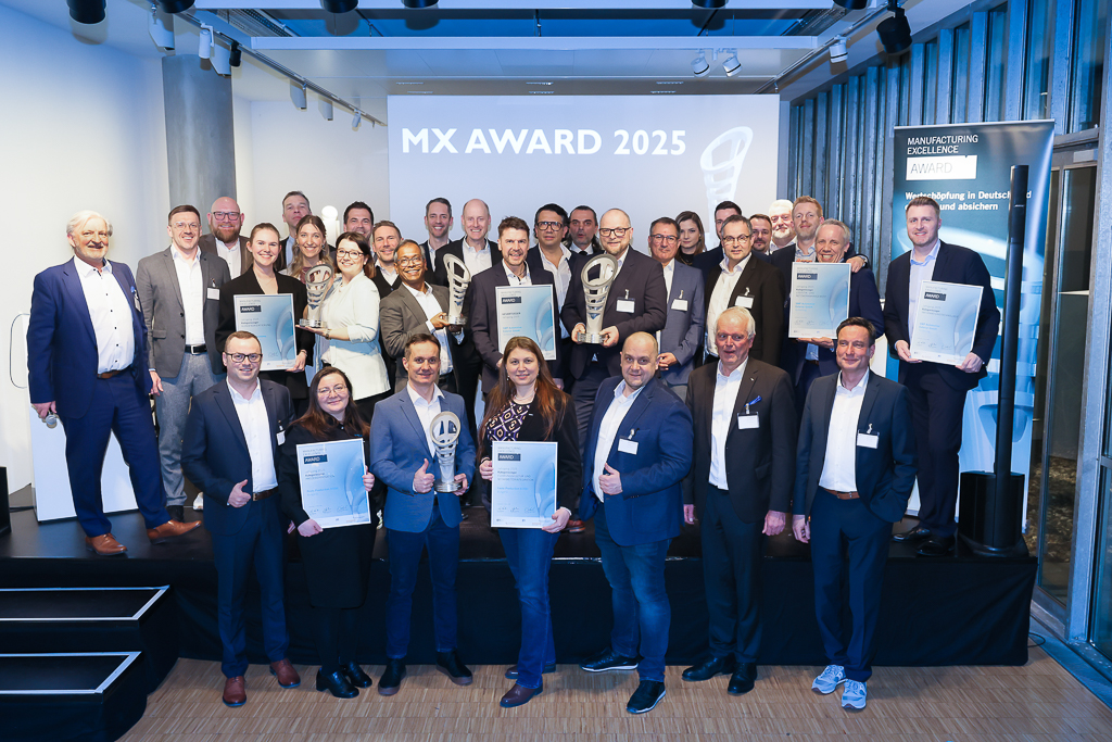 All winners of the MX Award 2025 at the award ceremony 2026 at ERCO in