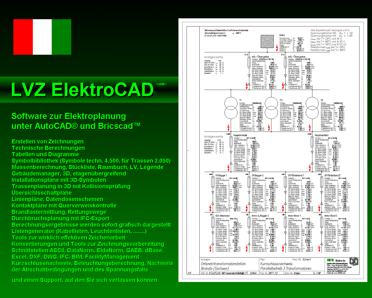 Deckblatt LVZ für AutoCAD, Berechnungsblatt KU
