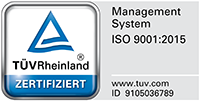 Zertifikat ISO 9001:2015 – Qualitätsmanagementsystem
