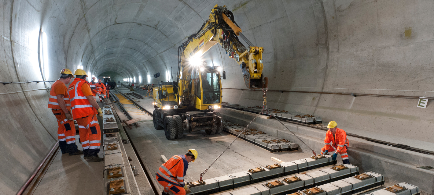 Einsatz beim Bau des Gotthard-Basistunnels
