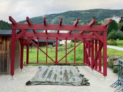 Carport in Kundenfarbe