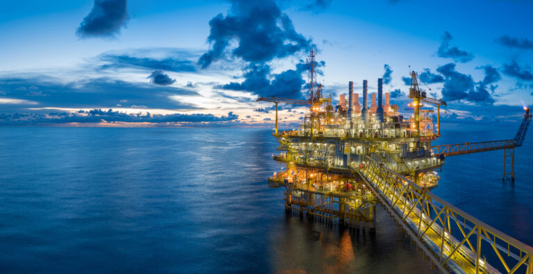 Öl und Gas Bohrplattform