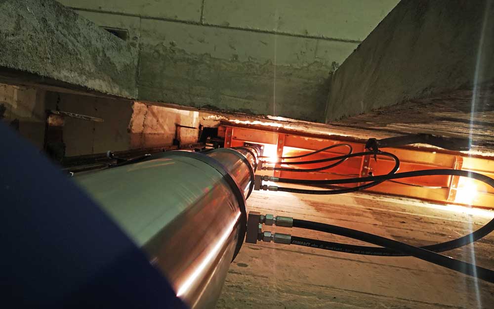 Synchronhubsystem mit Teleskopzylinder