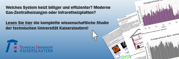 Scientific study on infrared heating panels (TU Kaiserslautern, 2008/2009)
