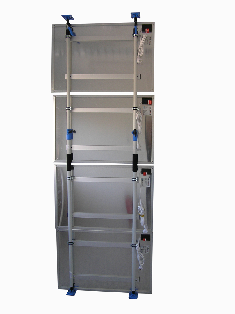 Building drying system equipped with four infrared heating panels