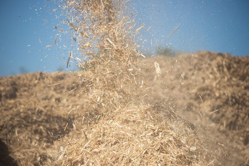 Holzhackschnitzel aus recyceltem Altholz