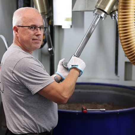 Arbeit an der Maschine