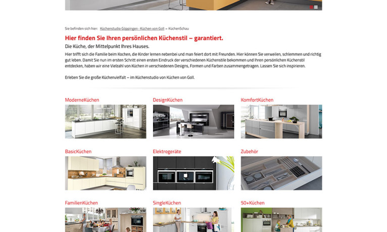 Küchenstudio Göppingen – TYPO3-Webseite