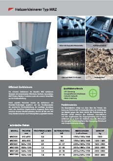 Zerkleinerungsmaschine MRZ