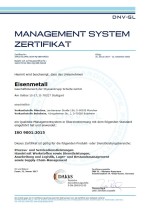 ISO-9001-Zertifikat
