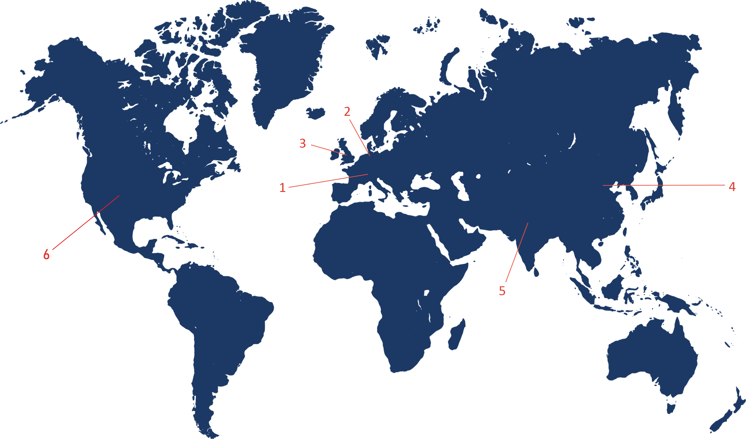 MTE Sales world map