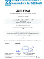 Schweißarbeiten in der Konstruktionsfertigung