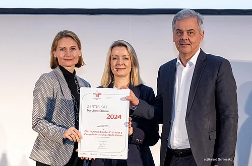 Überreichung Zertifikat Audit berufundfamilie