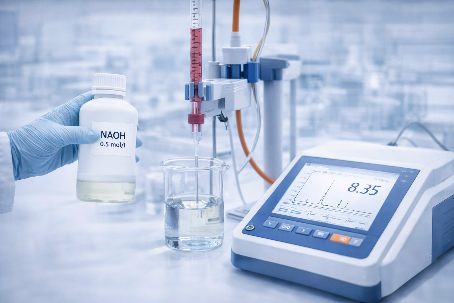 Titration im Labor