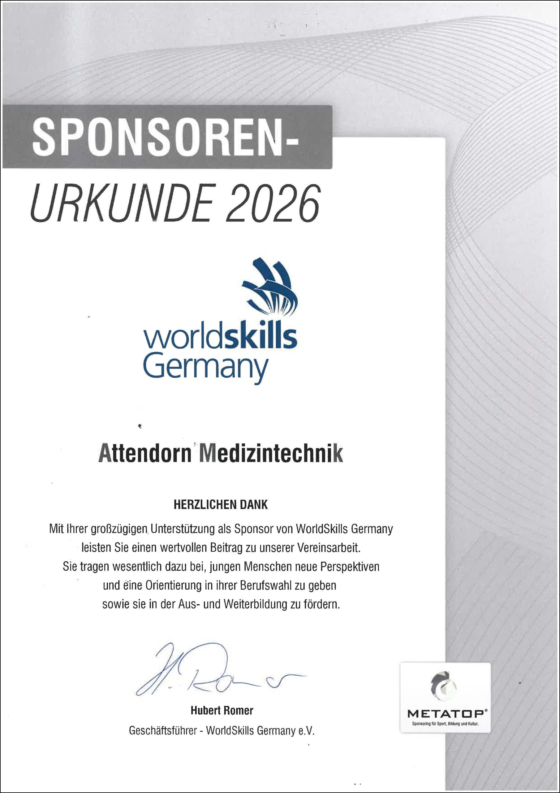Sponsoring Special Olympics / Worldskills