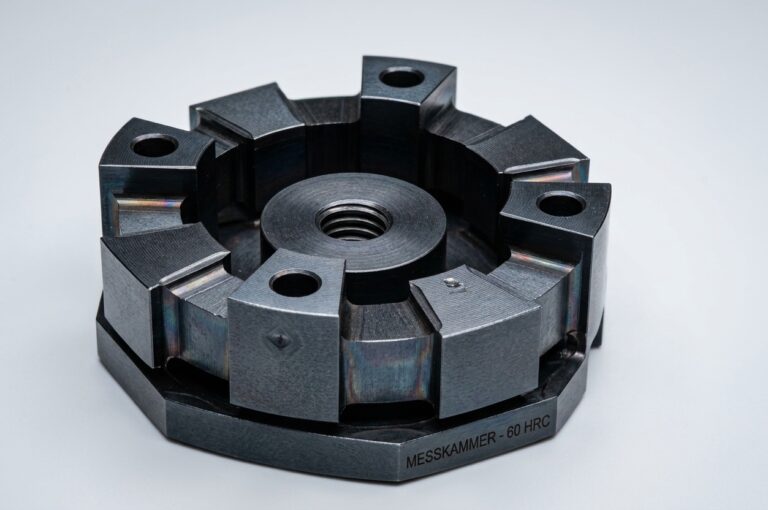 Measuring chamber, hardened to 60 HRC