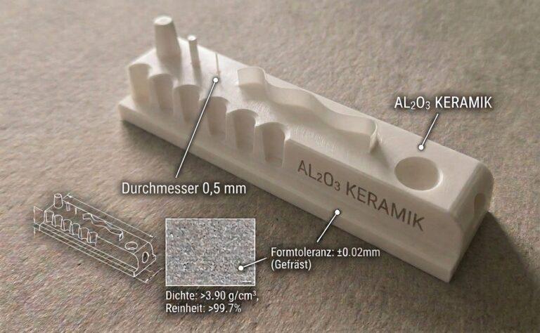 Milled part made of Al2O3 ceramic