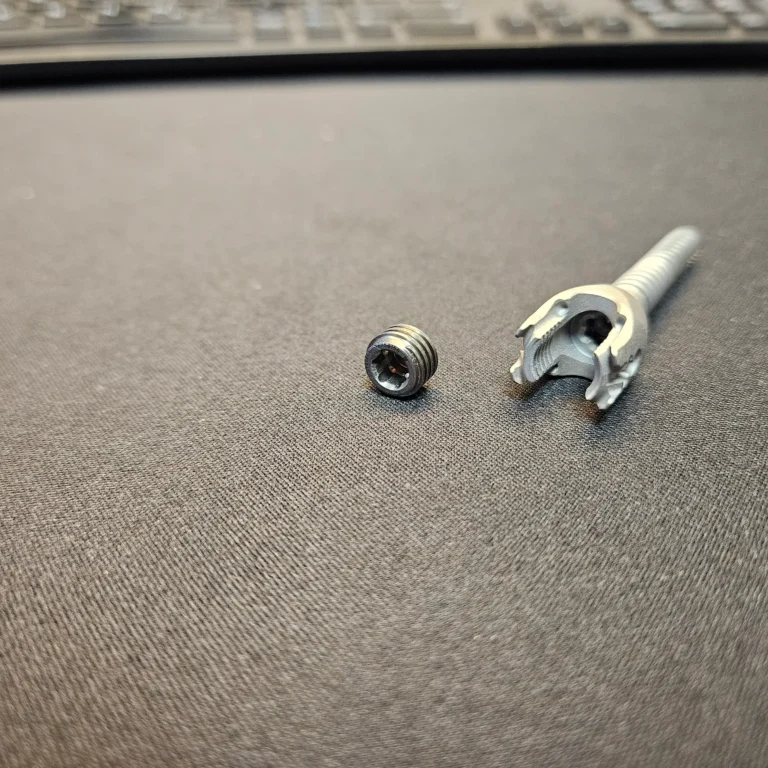 Titanium bone screw