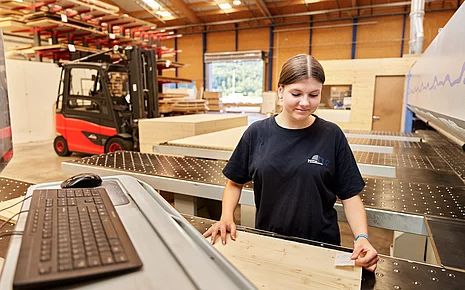Produktion: Bearbeitung und Zuschnitt