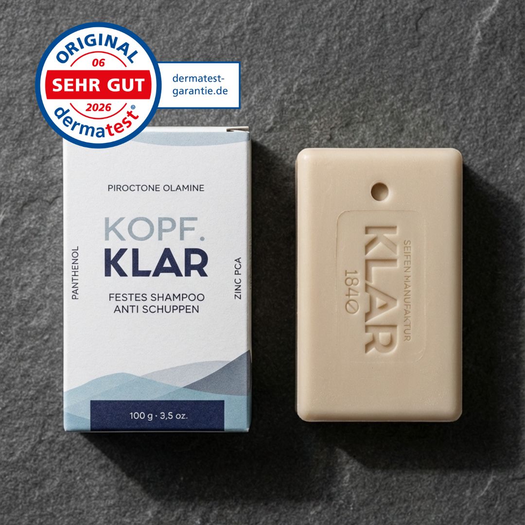 Festes Anti-Schuppen-Shampoo Kopf.KLAR