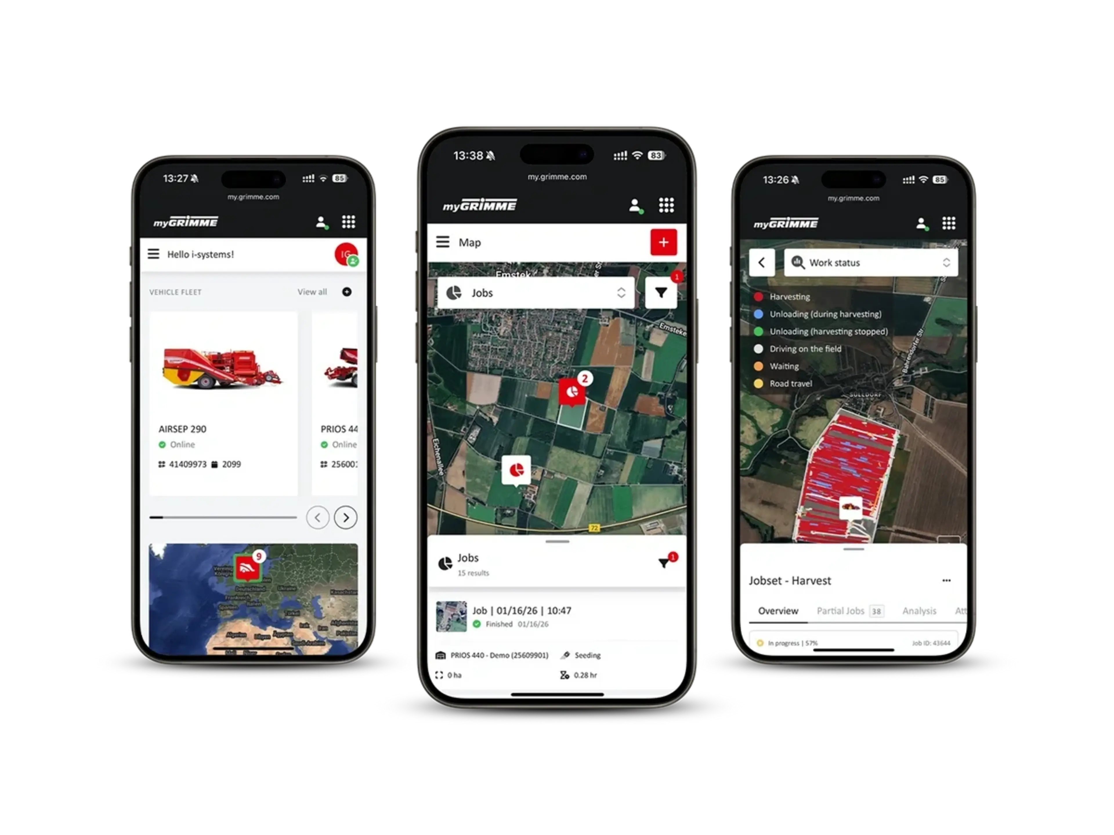 myGRIMME App auf Smartphones