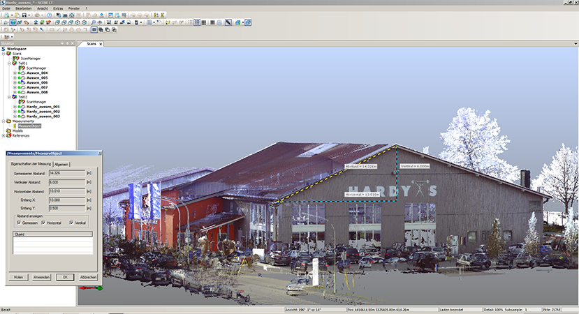 3D-Laserscanning – räumliche Darstellung eines Bauwerks