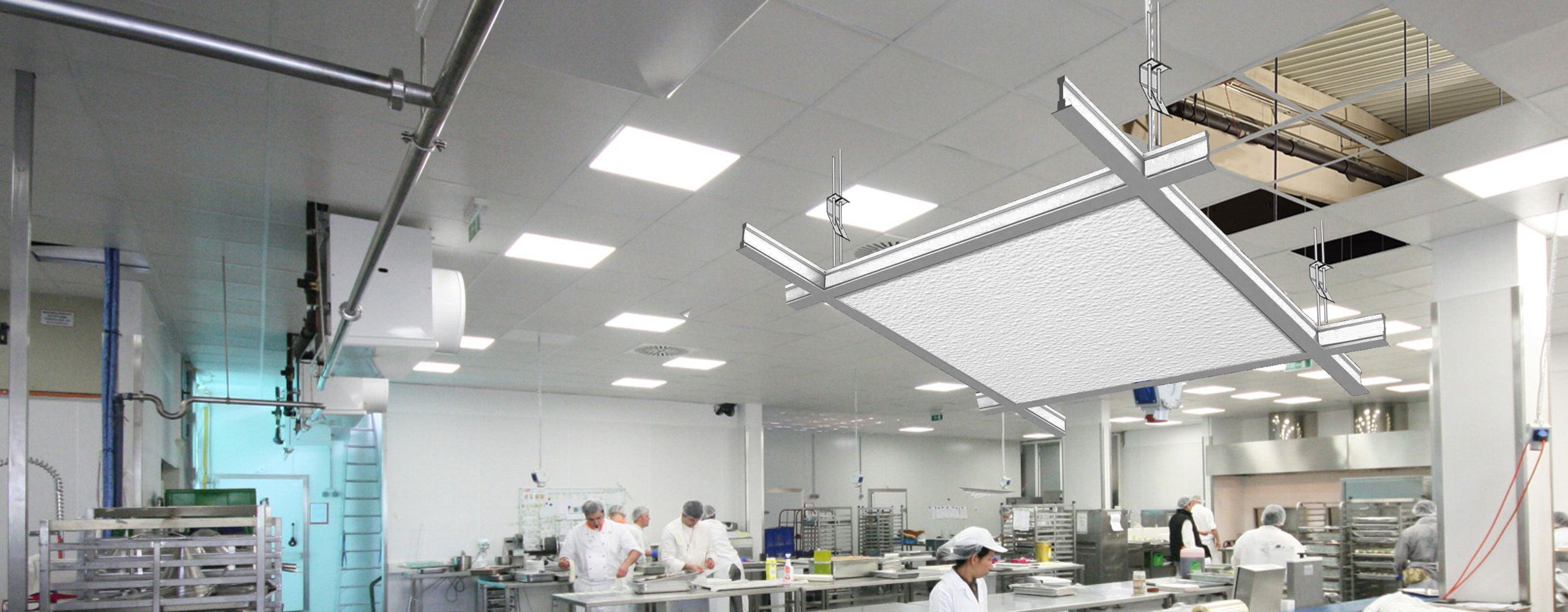 GFK-Einlegeplatten für Rasterdecken