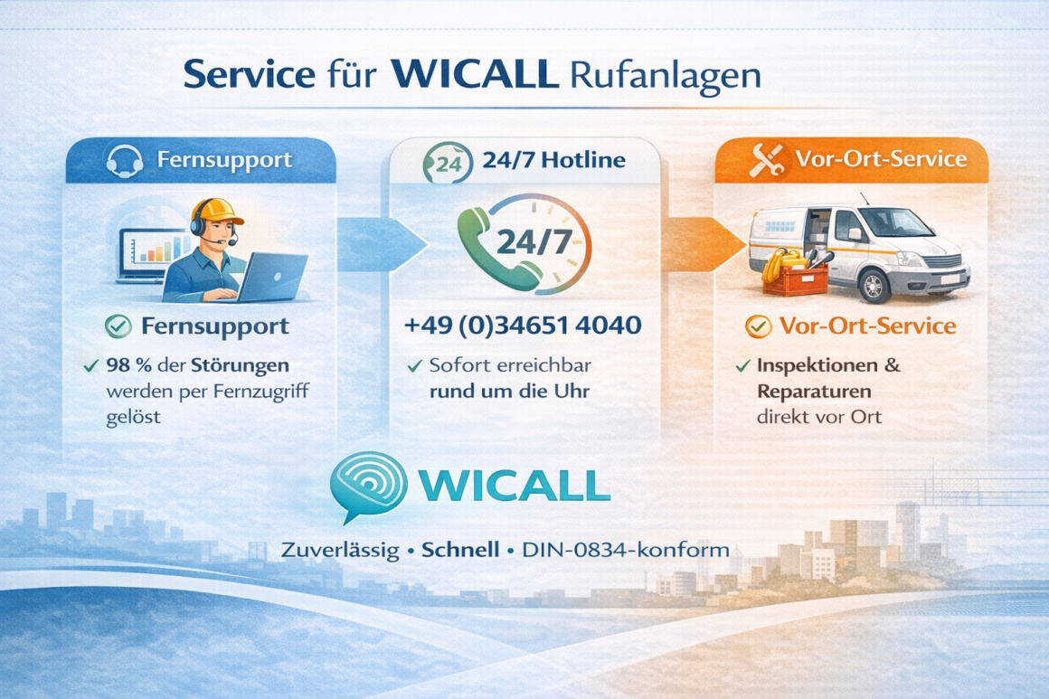 Service und Wartung von WICALL Rufanlagen