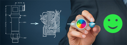 Skizze einer kundenspezifischen Druckmesstechnik-Lösung