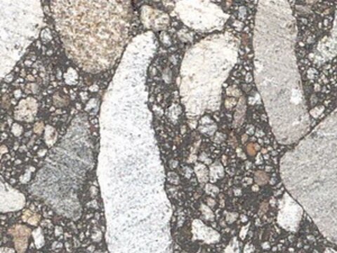 Makroskopische Aufnahme Asphaltbohrkern