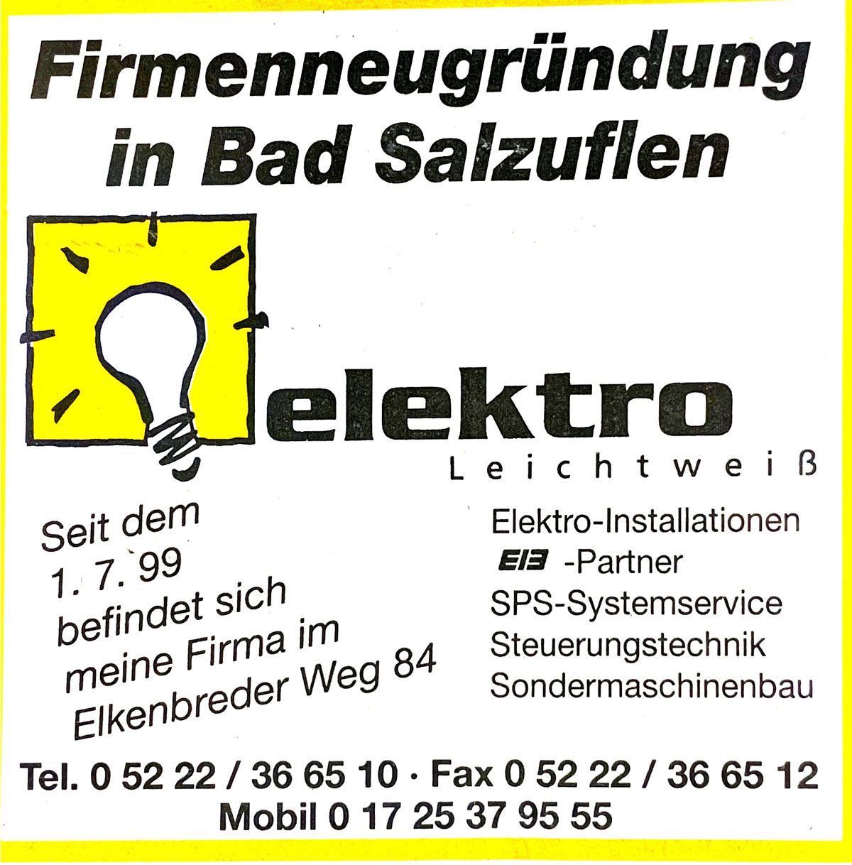 Firmengründung 1999