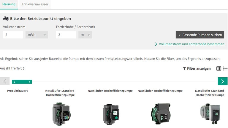 Digitale Schnellauslegung von Pumpensystemen